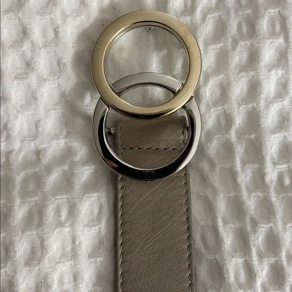 Brave Leather Otir Double Circle Buckle Belt - Picture 3 of 13